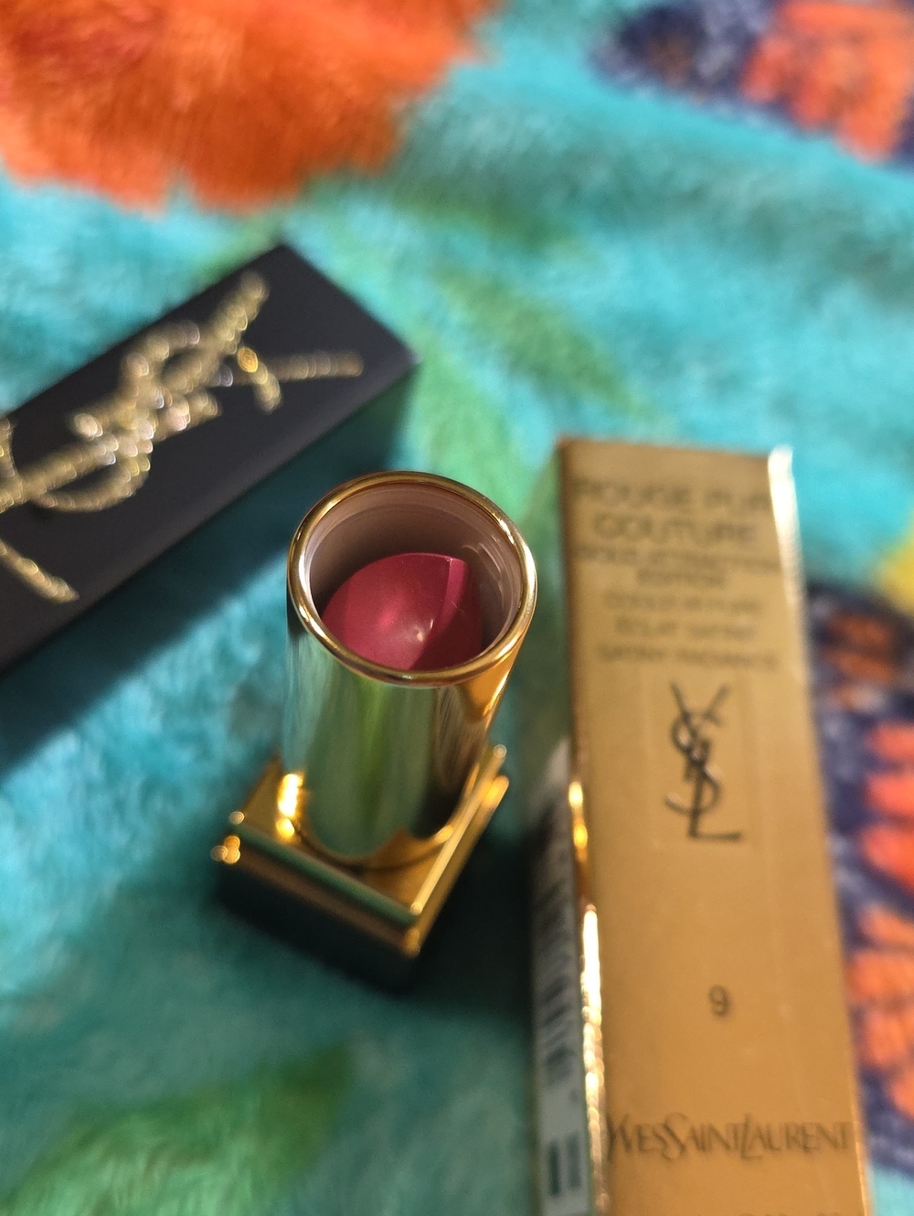 Yves Saint Laurent YSL Rouge Pur Couture Satin Lipstick 9 Rose Stiletto NIB - Picture 2 of 4